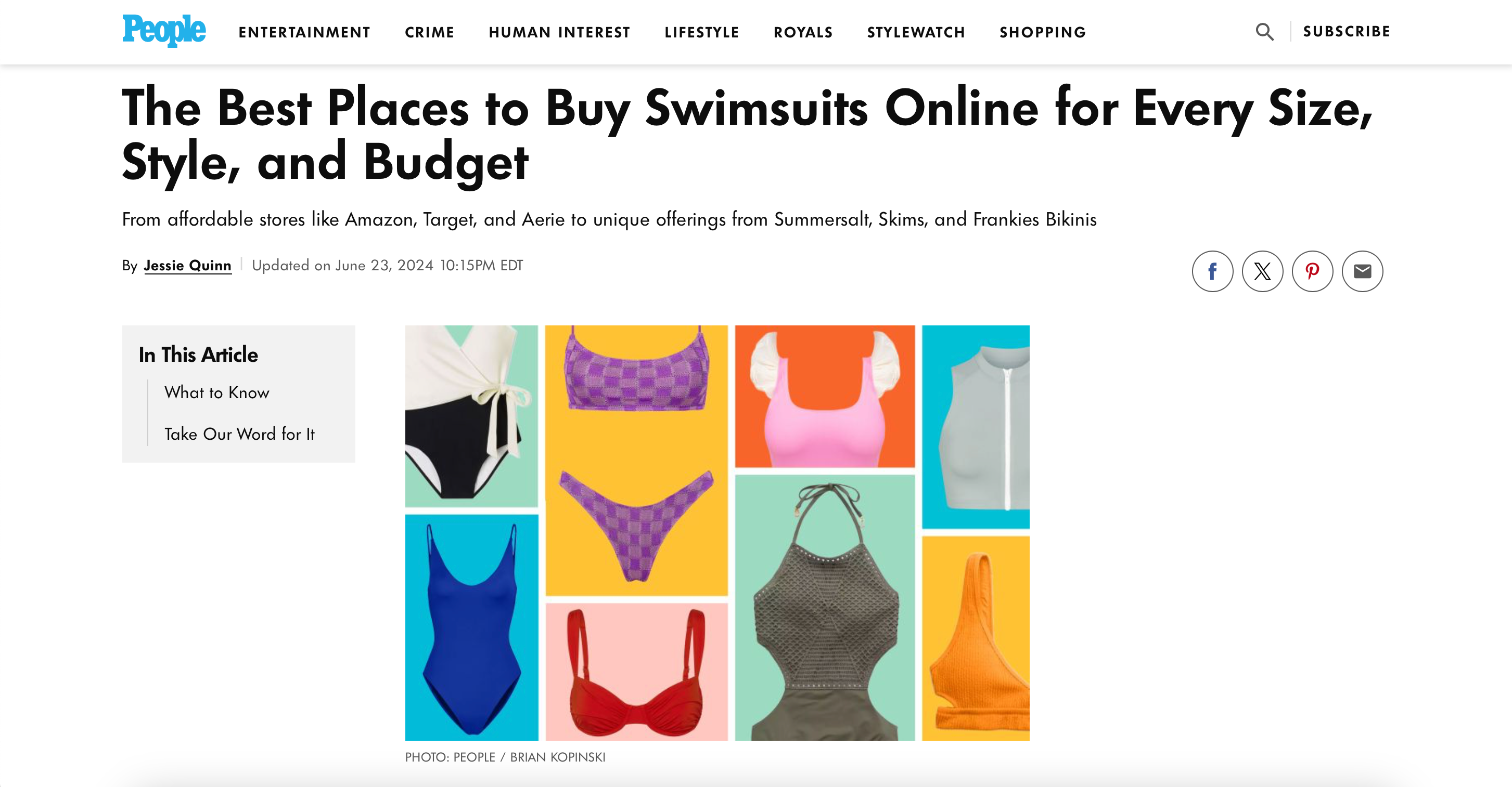 PEOPLE: The Best Places to Buy Swimsuits Online for Every Size, Style, and Budget