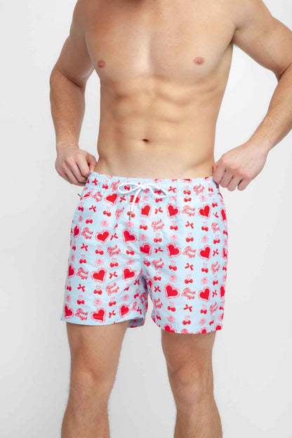 Men's Board Shorts / Candy Hearts