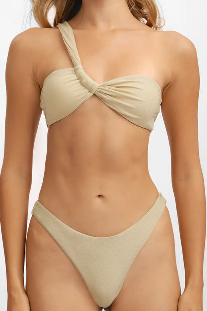 Giana Asymmetrical Top / Champagne Shimmer