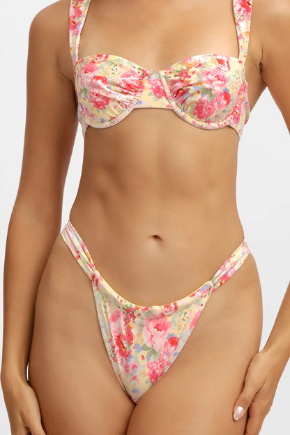 Claire Ruched Underwire Top / Flower House