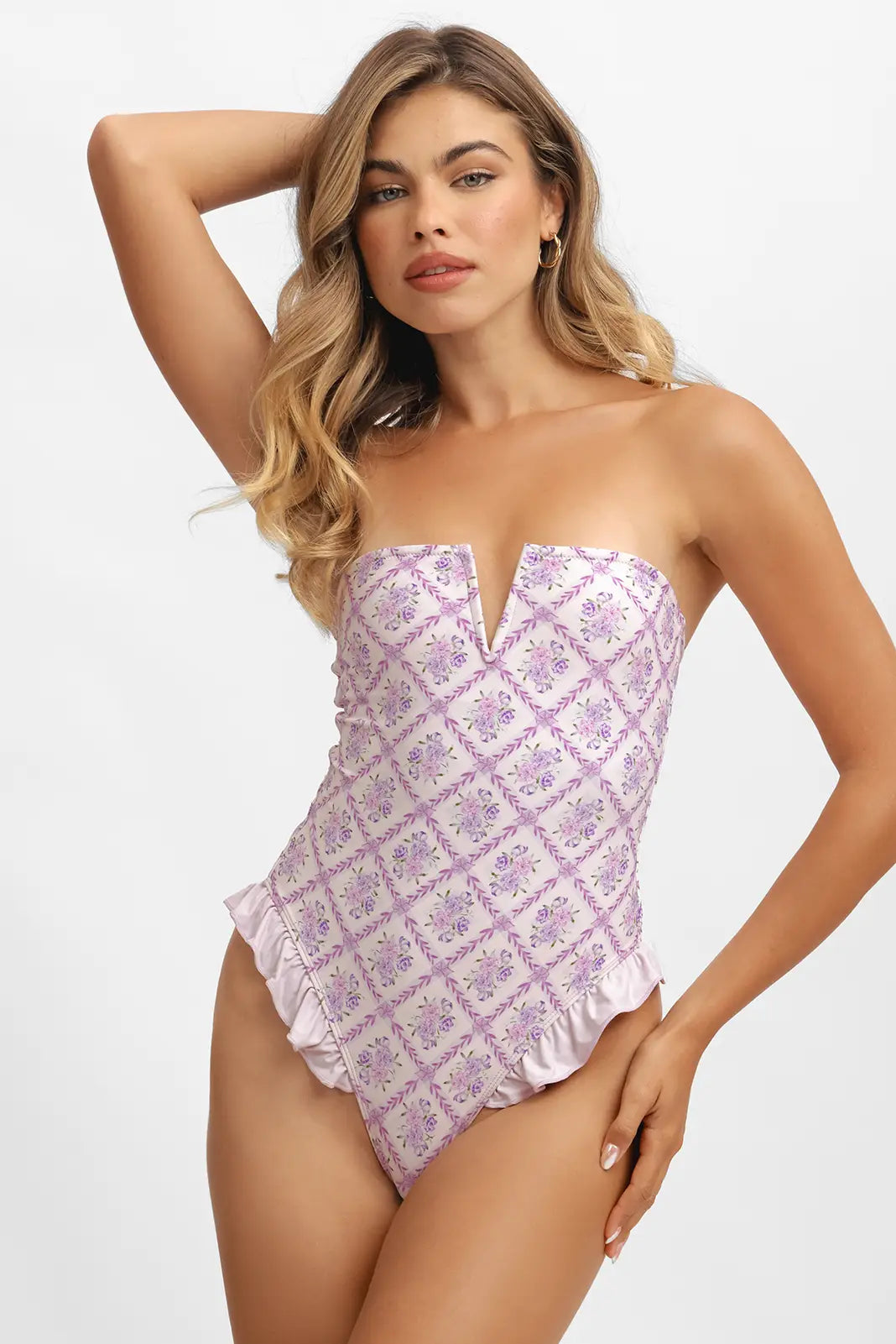 Lily Ruffled One Piece / Lavender Tea