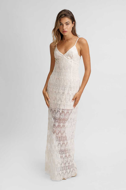 Winona Maxi Dress / Sandstone Lace