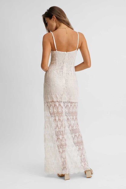 Winona Maxi Dress / Sandstone Lace