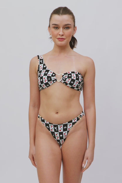 Tasha Side-Ring Cheeky Bottoms / Checkmate FINAL SALE