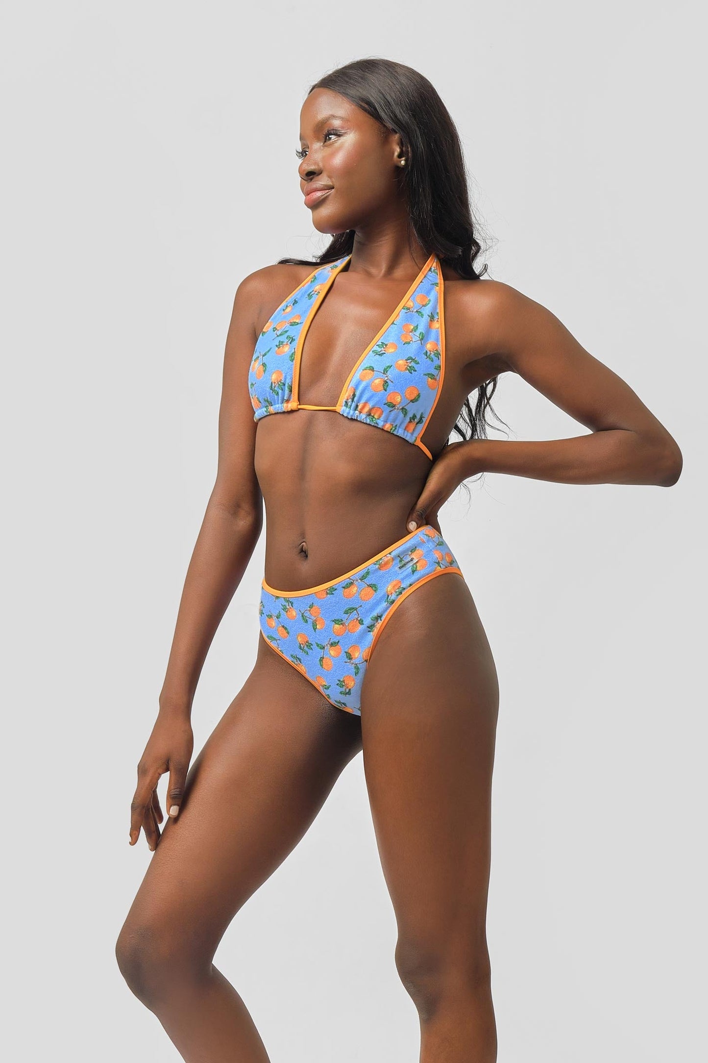 Ava Halterneck Top / Citrus Sky Terry