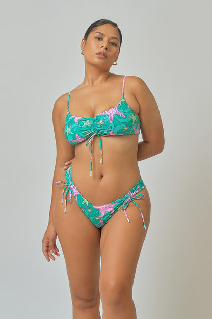 Sophia Scrunched Top / Caribbean