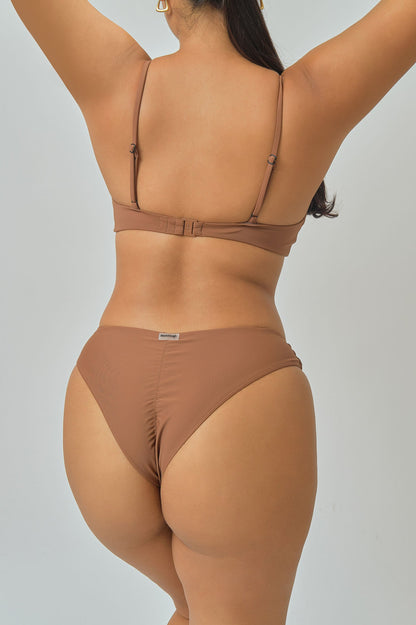 Sophia Scrunched Top / Cocoa FINAL SALE