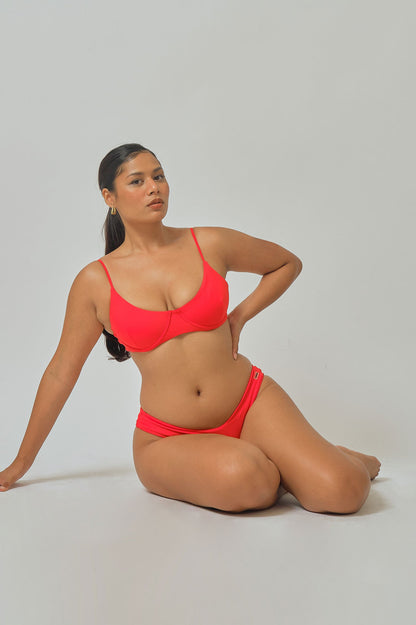 Willow Top / Red - Bikinis & Beachwear | Blackbough Swim