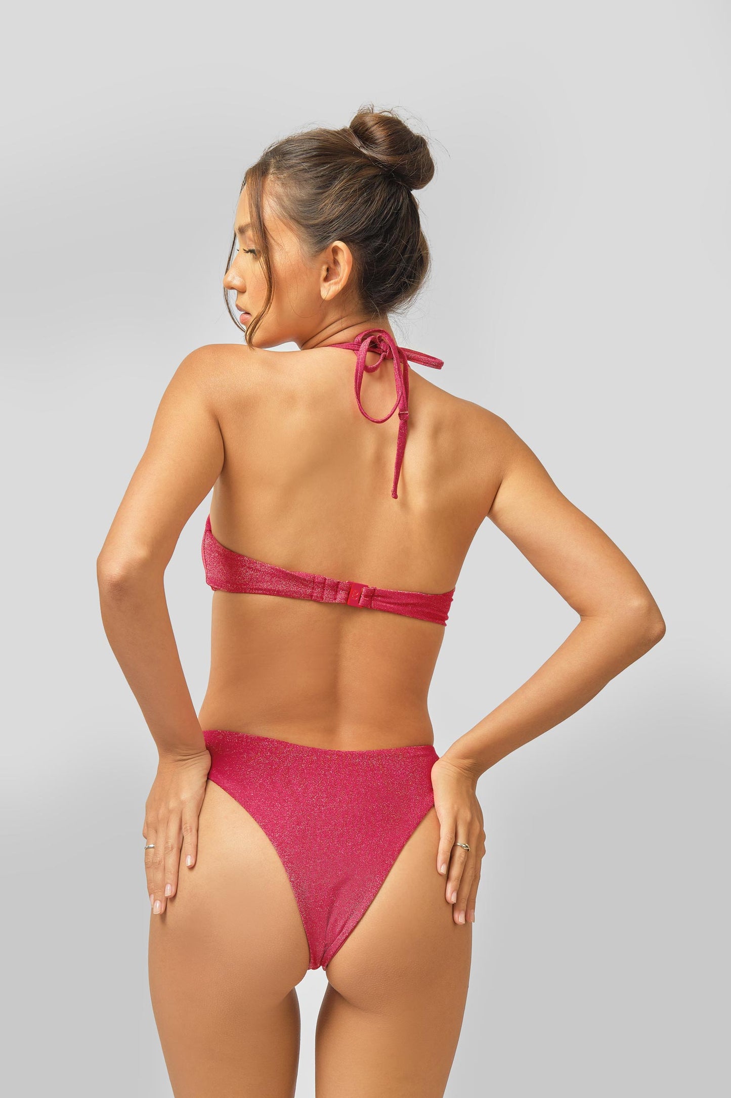 Thea Asymmetrical Cheeky Bottoms / Ruby Shimmer