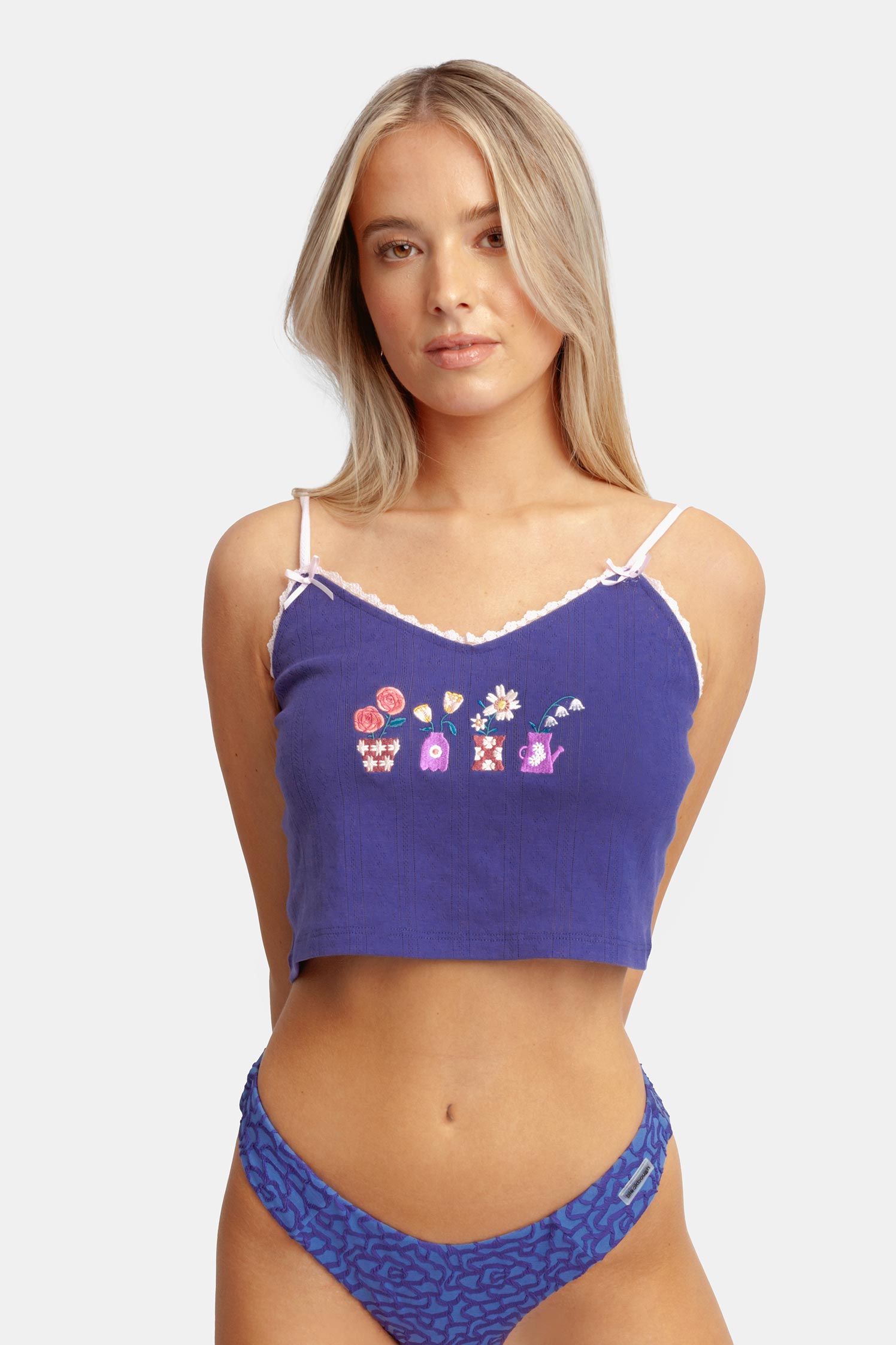 Bambi Pointelle Tank Top / Violetta