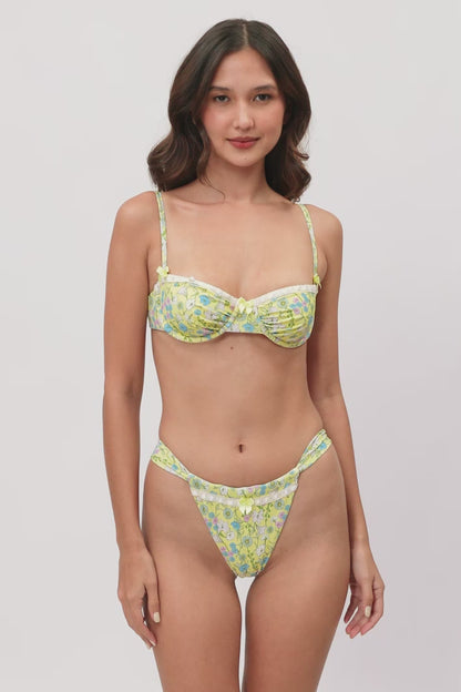 Georgia Ruched Underwire Top / Le Jardin