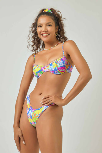 Fiona High Rise Cheeky Bottoms / Mardi Gras FINAL SALE